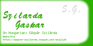 szilarda gaspar business card