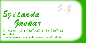 szilarda gaspar business card